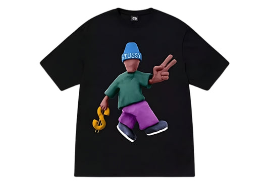 Stusy Peace schwarzes T-Shirt
