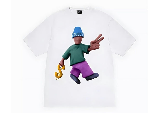 Stusy Peace weißes T-Shirt