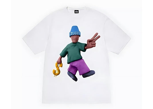 Stusy Peace weißes T-Shirt