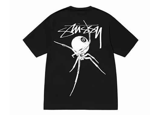 Stusy back spider black T-shirt