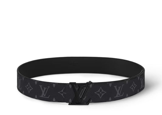 Louis V belt 'black logo'