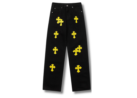 CHR0ME HEARTS JEANS 'yellow'