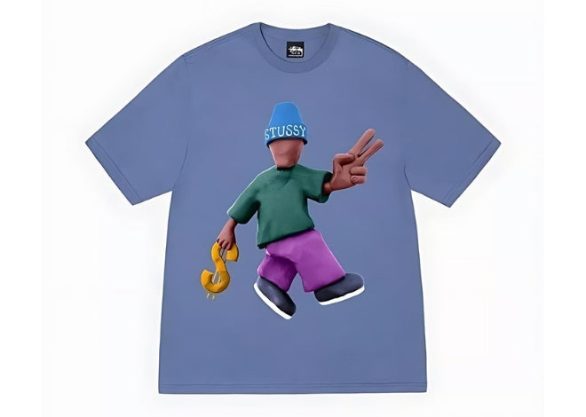 Stusy peace blue T-shirt