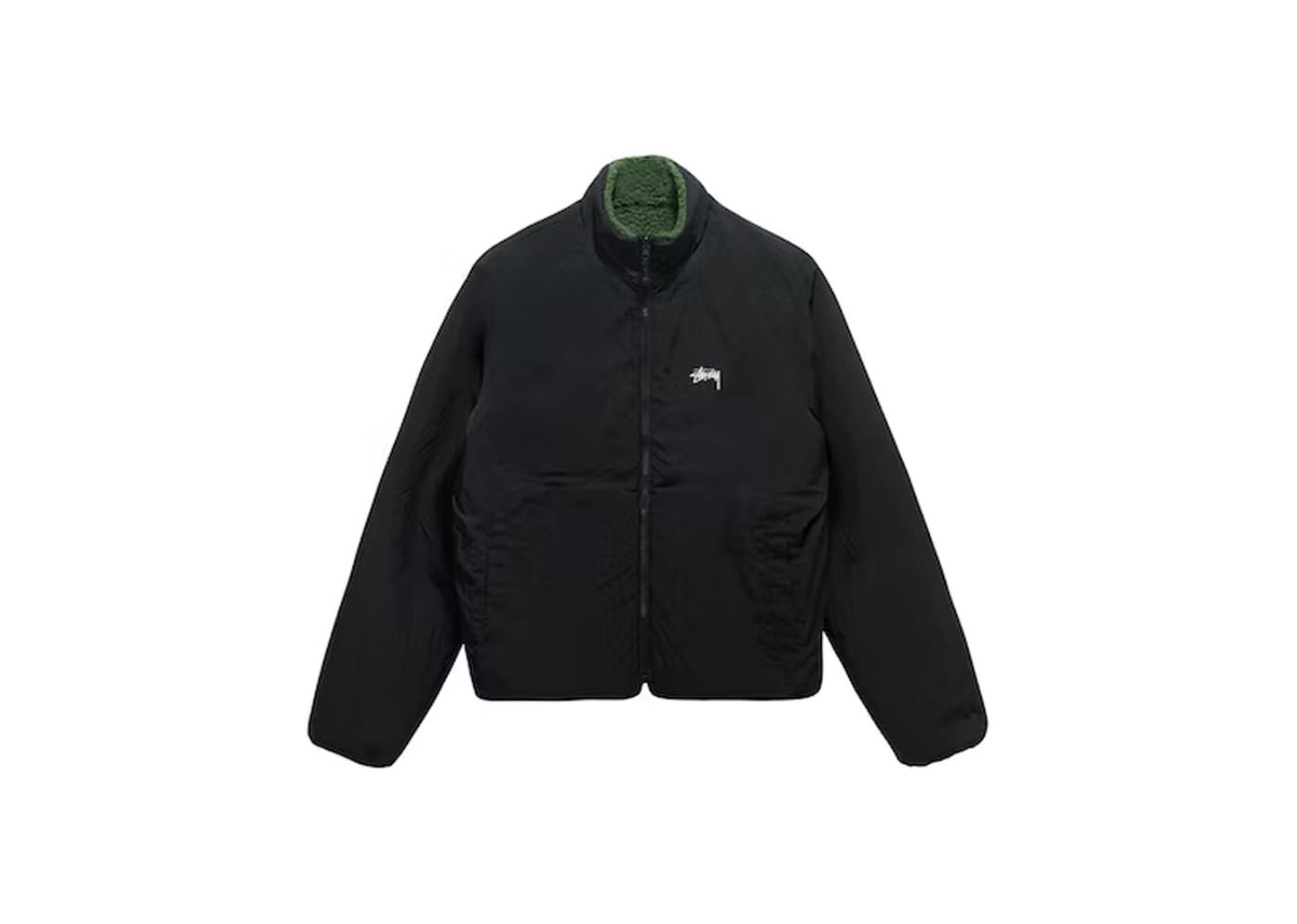 Stusy 8 Ball Sherpa Reversible Jacket - Green