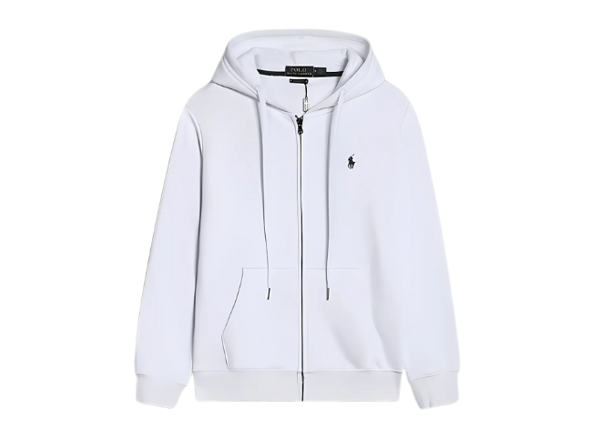 Ralph Laur zip hoodie- white