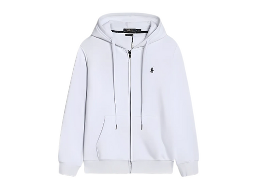 Ralph Laur zip hoodie- white